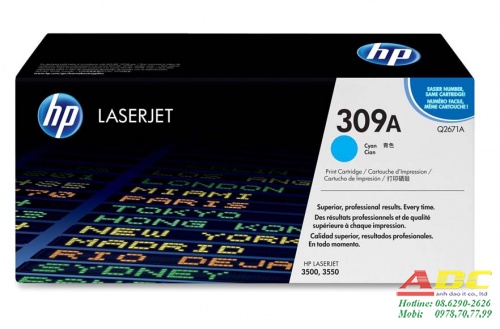 Mực in HP 309A Cyan LaserJet Toner Cartridge (Q2671A)
